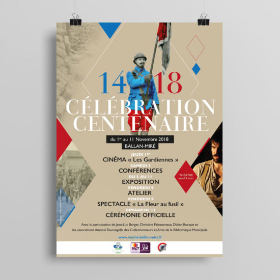 affiche centenaire 14 18 Ballan Mire